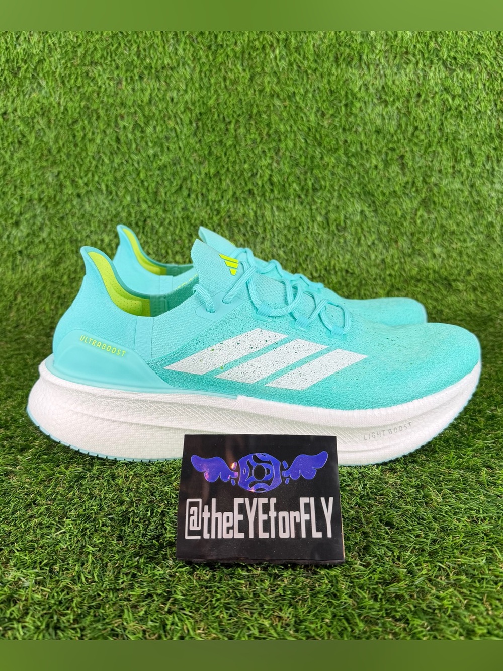 NEW Adidas UltraBOOST 5 Strung Flash Aqua Teal White JQ2936 Men’s Size 12